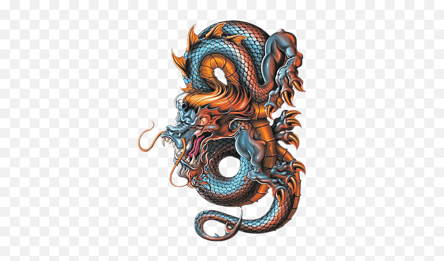 Dragon Tattoo Designs - Chinese Dragon Tattoo Colour Emoji,Dragon Tattoo Png