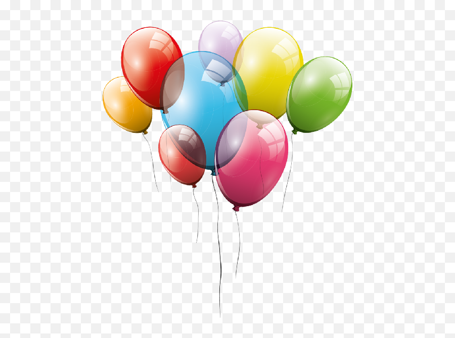 Birthday Transparent Balloons - Transparent Background Birthday Balloons Transparent Emoji,Transparent Balloons