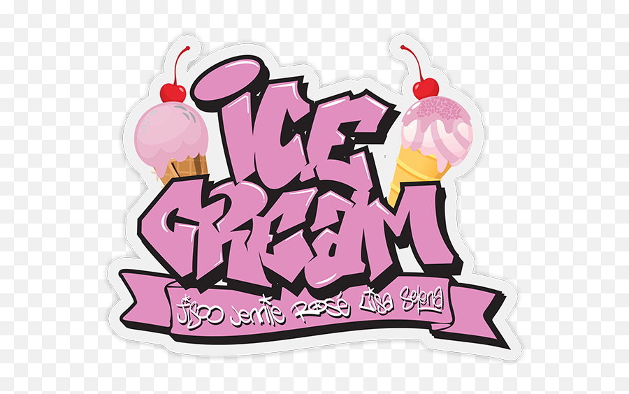 Ice Cream Sticker - Ice Cream Word Blackpink Emoji,Blackpink Logo