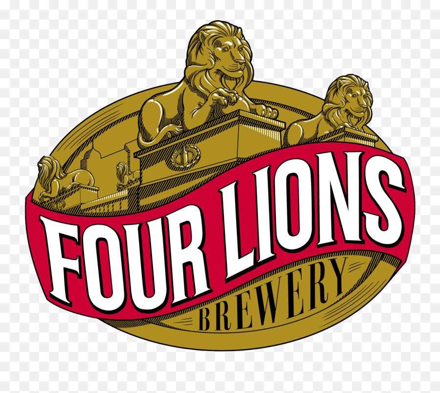Four Lions Brewery Branding - Language Emoji,Lions Head Logos