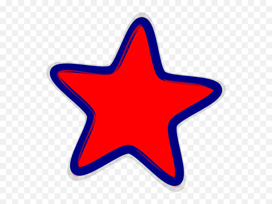 Red Star Blue Outline Transparent Png - Estrellas Rojas Con Azul Emoji,Star Outline Clipart