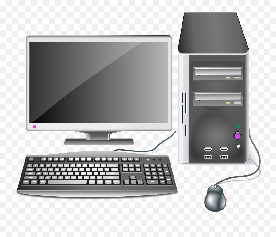 Parts Of A Computer Clipart Png Image - Computer System Emoji,Computer Clipart Black And White