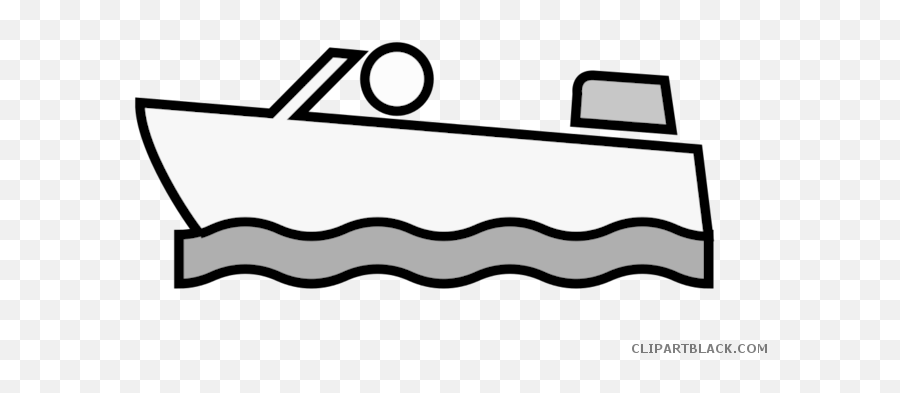 Free Black And White Banner Clipart - Boat Outline Png Cartoon Emoji,Banner Clipart Black And White