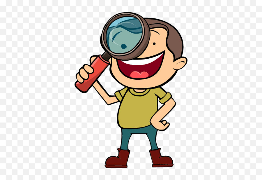 Little Boy Running Free Clip Art - Transparent Kid With Magnifying Glass Clipart Emoji,Kid Clipart