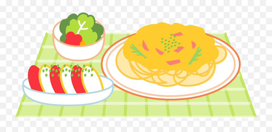 Carbonara Spaghetti And Salad Clipart Free Download - Fitness Nutrition Emoji,Salad Clipart