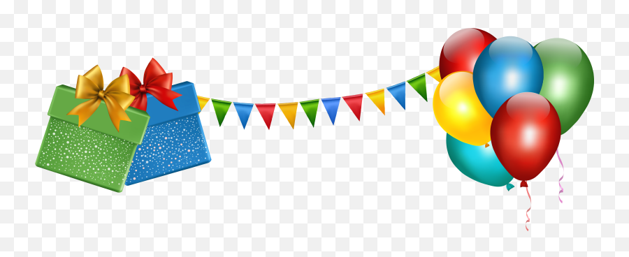 Download Best Of Birthday Party Decorations Png Birthday Emoji,Streamers Clipart