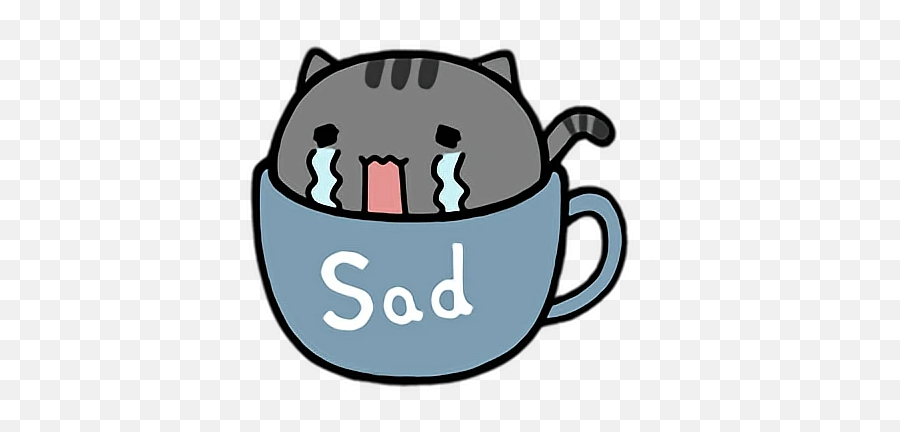 Sad Cat In Teacup Blank Template - Imgflip Emoji,Sad Cat Png