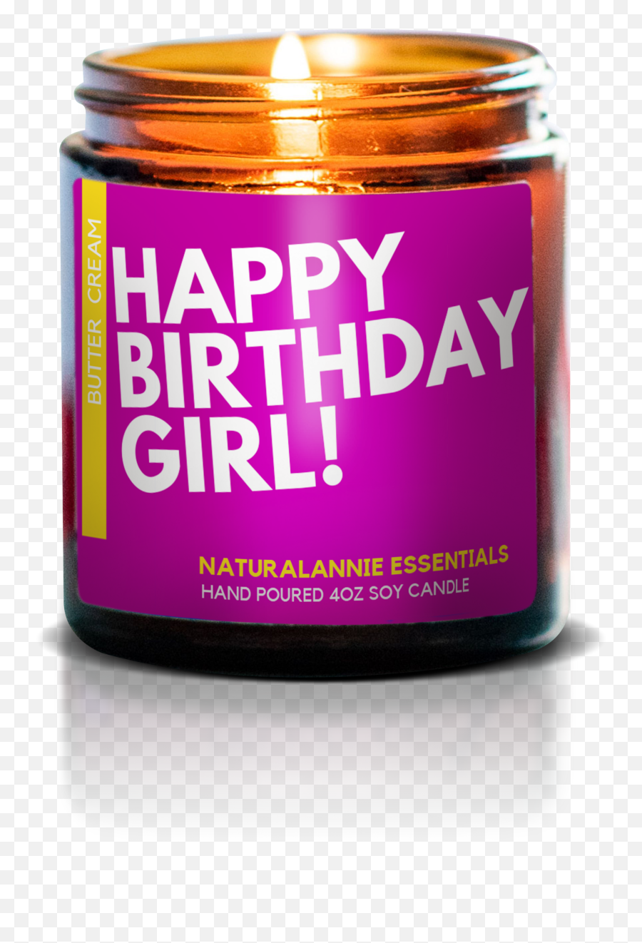 Happy Birthday Girl Butter And Cream Scented Soy Candle Emoji,Birthday Girl Png