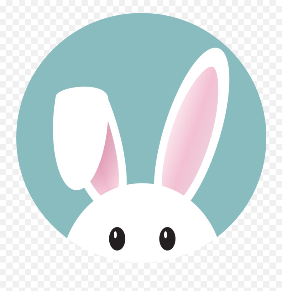 Cute Bunny Modern Coaster - Tenstickers Emoji,Bunny Outline Clipart