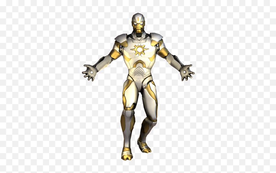 White And Gold Iron Man Png Image With - White Iron Man Png Emoji,Iron Man Png