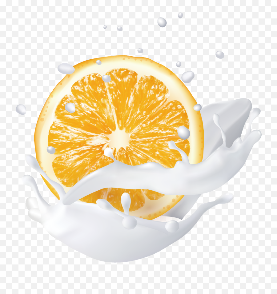 Juice Lemon Milk - Milk Splash Hd Png With Orange Emoji,Milk Png