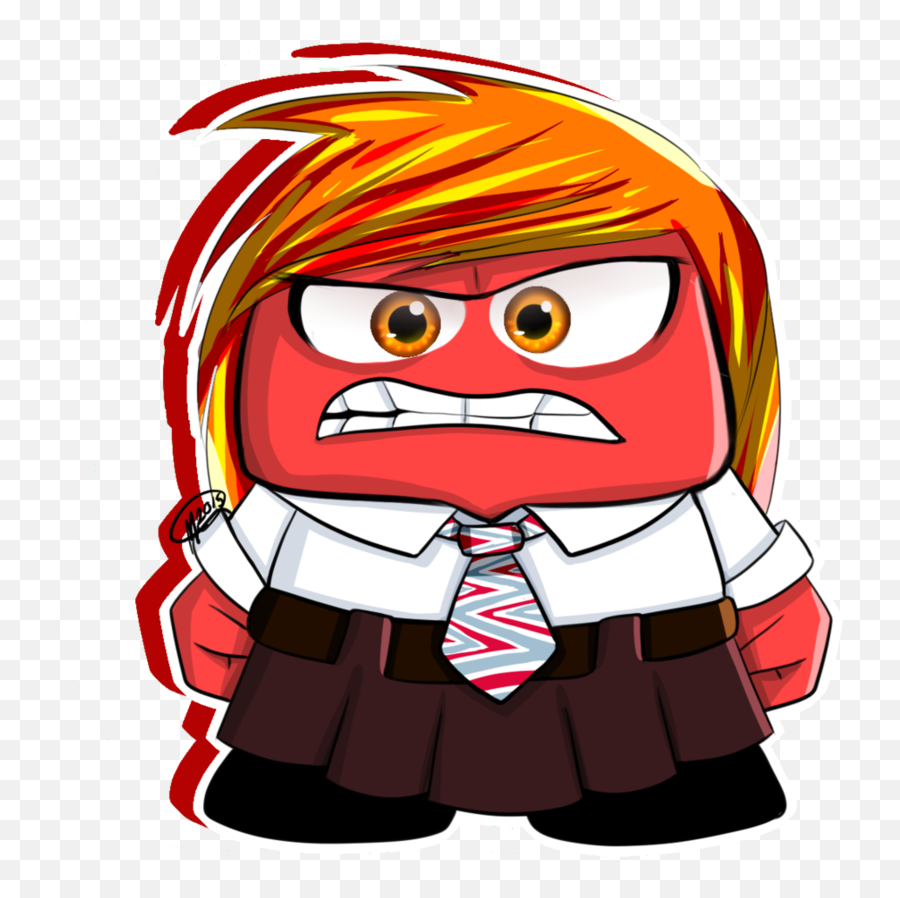 Anger Genderbend By Mewidua Pluspng - Inside Out Anger Emoji,Inside Out Clipart