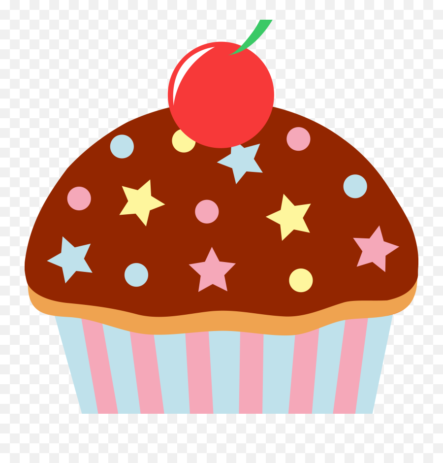 Transparent Background Cupcake Clipart - Cartoon Cupcake Transparent Background Emoji,Background Clipart