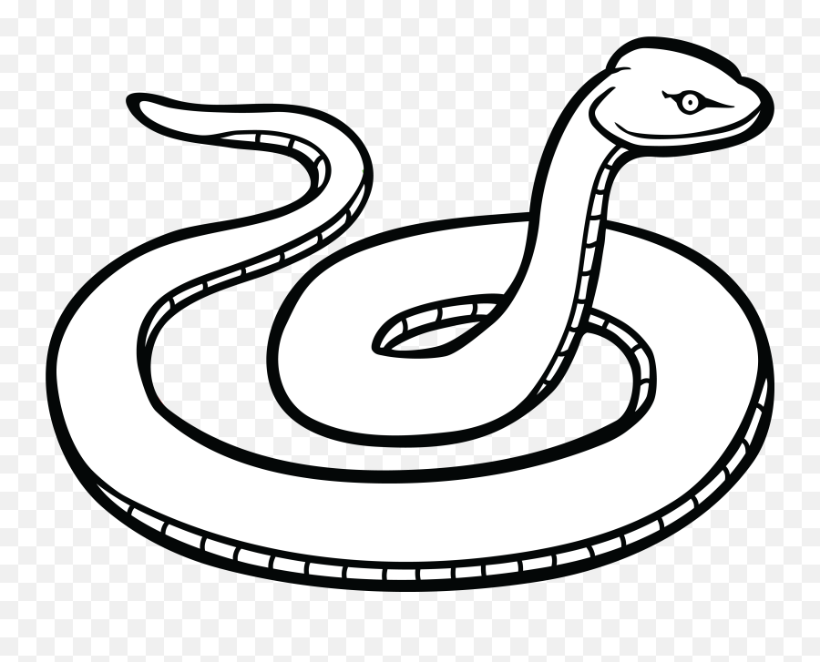 Snake - Cartoon Snake Clipart Black And White Emoji,Snake Clipart