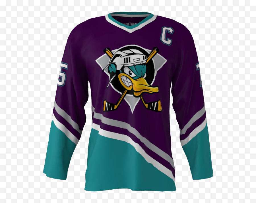Ducks Custom Hockey Jersey - Ducks Jersey Emoji,Mighty Ducks Logo