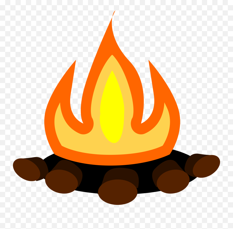Campfire Clipart Camp Fire - Campfire Transparent Emoji,Camping Clipart