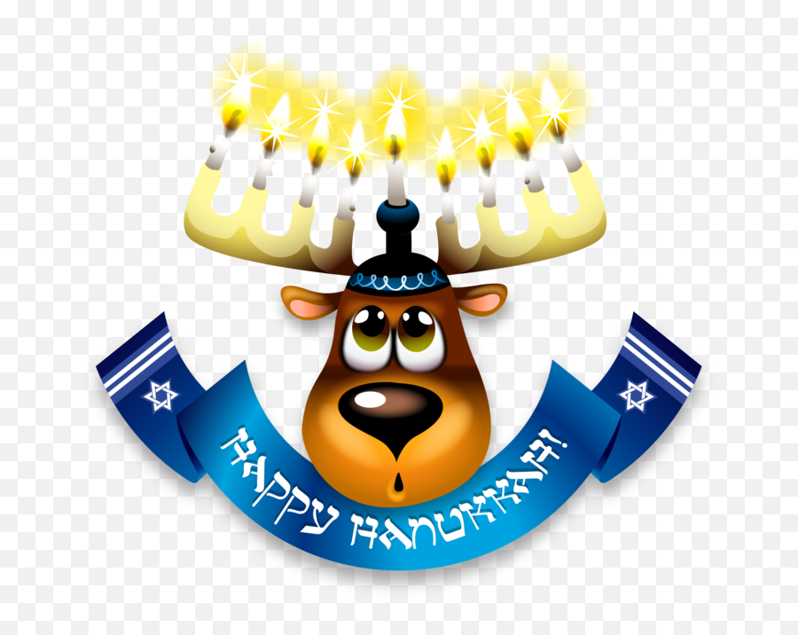 Pale Clipart - Hanukkah Moose Menorah Emoji,Hanukkah Clipart