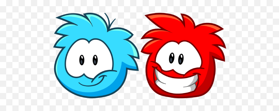 Club Penguin Blue And Red Puffles - Puffle Club Penguin Card Emoji,Club Penguin Logo