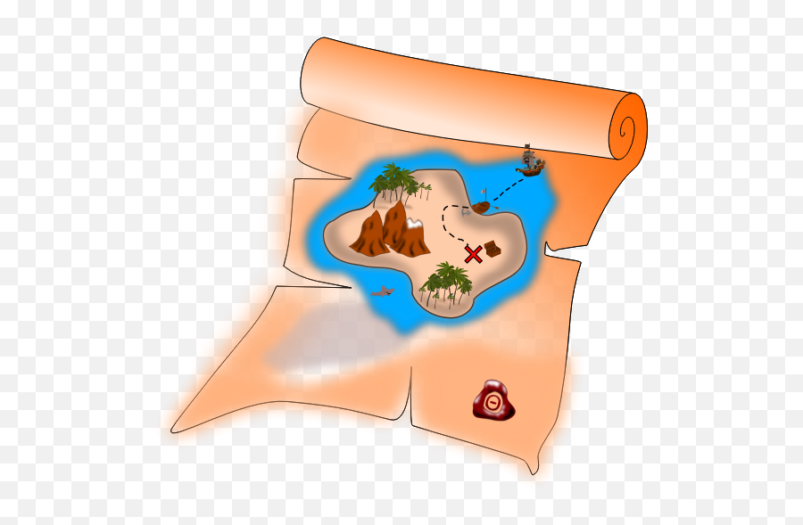 Map Clip Art For Kids Free Clipart - Peta Harta Karun Bajak Laut Emoji,Map Clipart