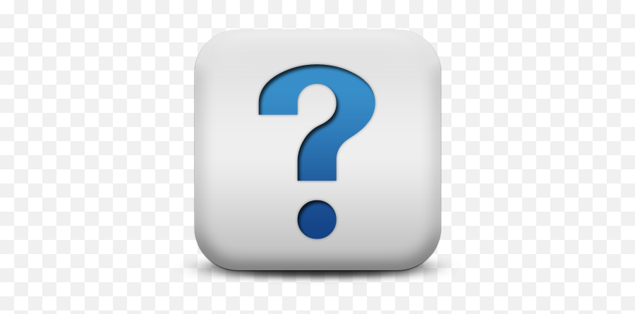 White Question Mark - Matte Blue And White Square Icon Oregon Emoji,White Question Mark Png