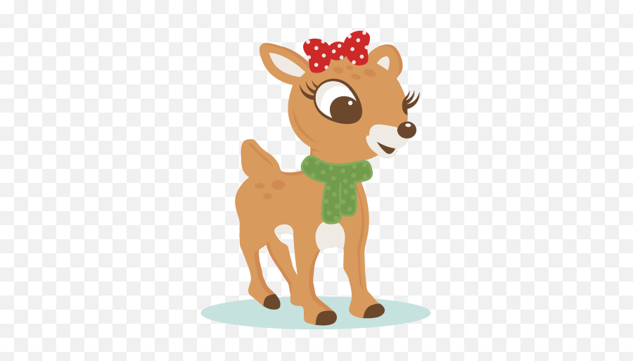 Christmas Reindeer Clipart - Clip Art Library Emoji,Cute Reindeer Clipart