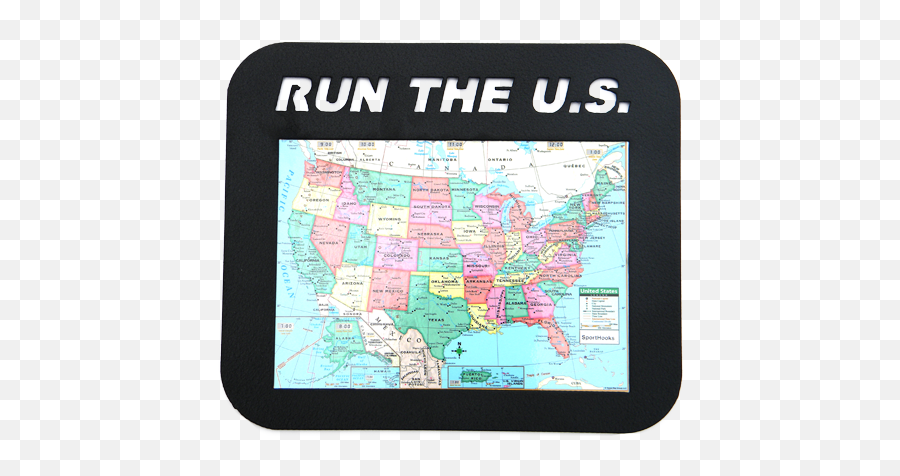 Run The Us Map - Sporthooks Emoji,Usa Map Transparent