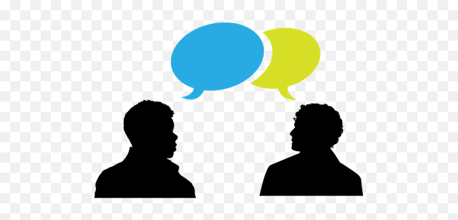 Speaking Heads And Speech Bubble - Speaking Images Clip Art Speaking Heads Emoji,Speaking Clipart