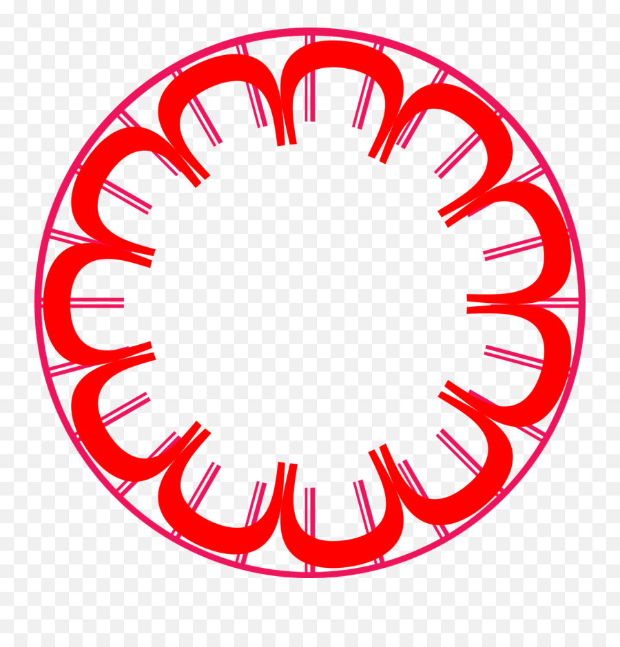 Red Circle Dashed 4 Icon - Dot Emoji,Red Circle Png