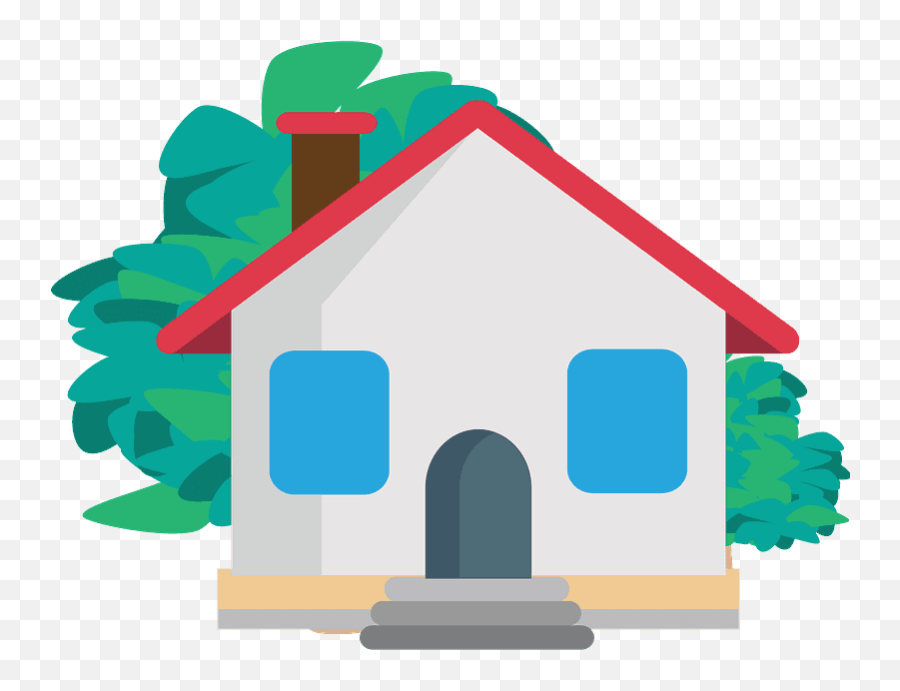 House With Garden Emoji Clipart - Casa Clipart,House Emoji Png