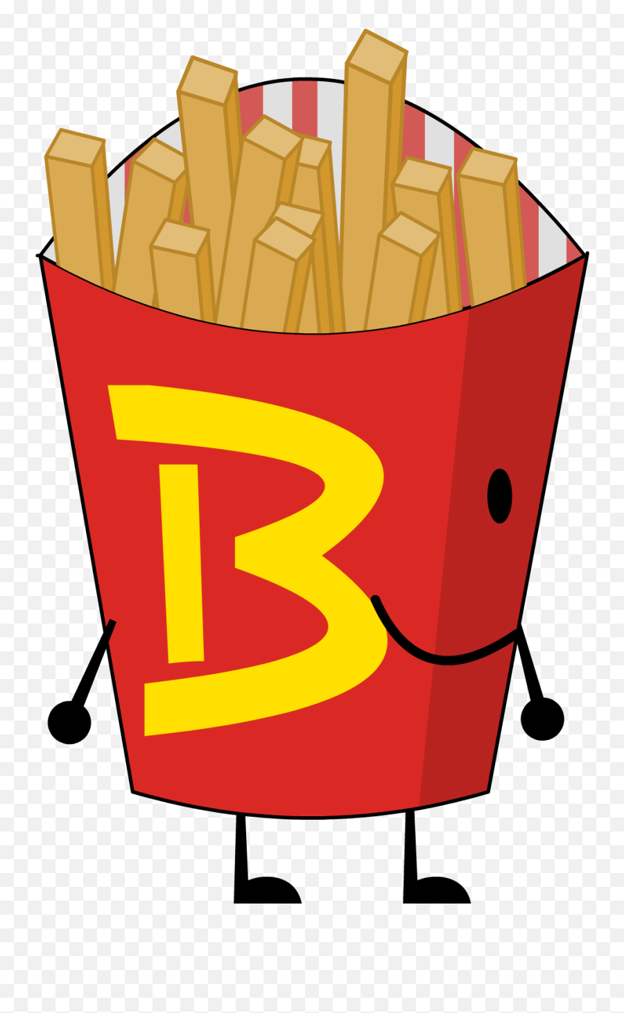 Fries Battle For Dream Island Wiki Fandom - Bfdi Fries Asset Emoji,French Fries Clipart Black And White