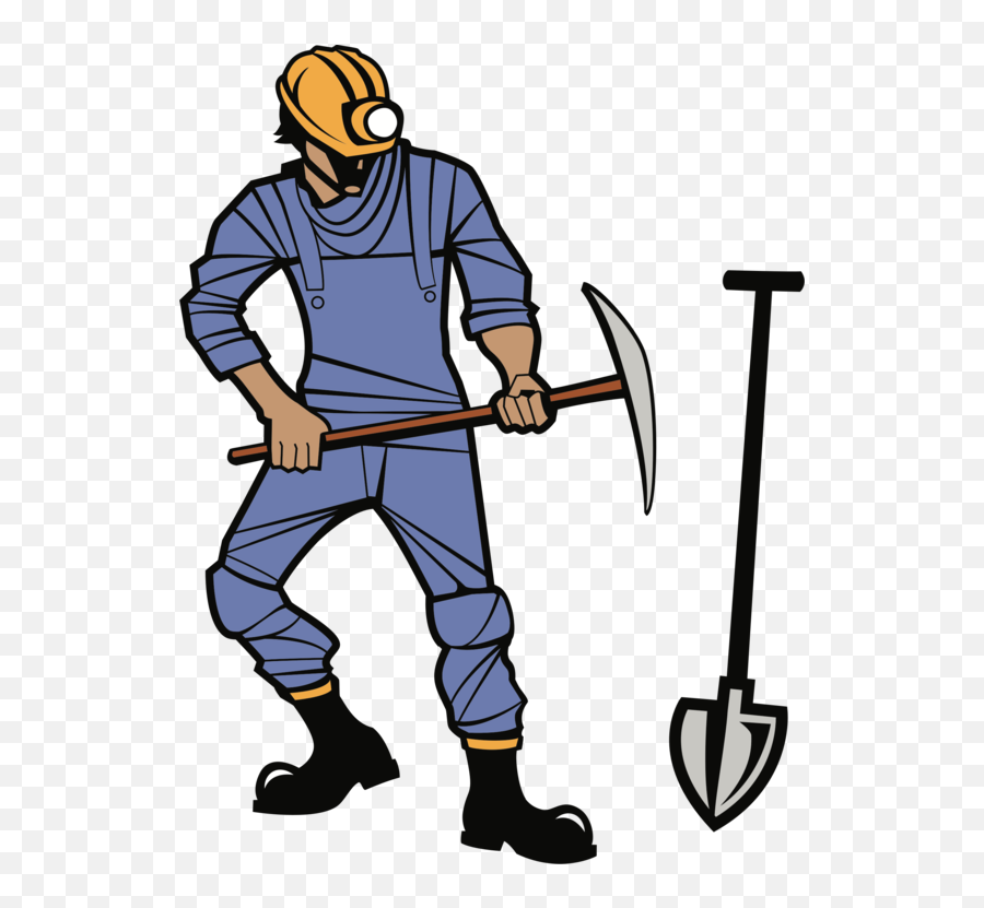 Coal Mining Miner Pickaxe - Coal Miner Clip Art Png Emoji,Coal Clipart