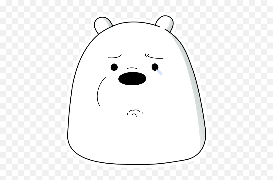 We Bare Bears Png Emoji,Polar Bear On Ice Clipart