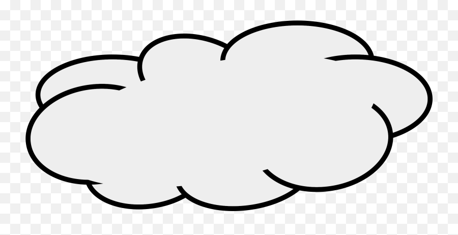 Download Hd Cloud Clip Art Outline - Transparent Background Emoji,Cloud Background Clipart