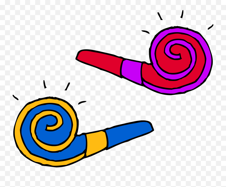 Birthday Horn Clip Art Hd Png Download - Party Horn Clipart Emoji,Devil Horns Png