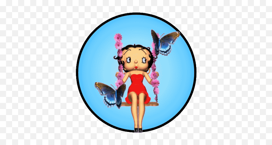 Betty Boop Betty Boop On Swing Sticker - Betty Boop Betty Emoji,Swing Dance Clipart