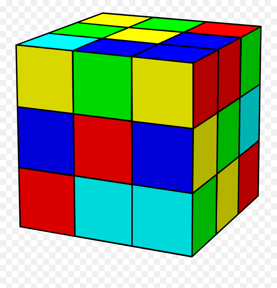 Rubik Cube Clip Art At Clker - Cube Clipart Emoji,Cube Clipart