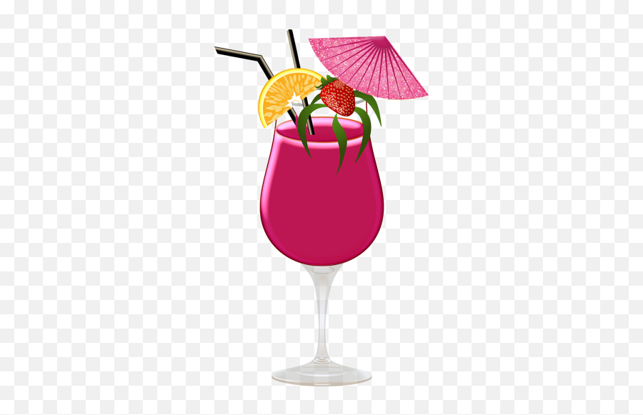 Download Hawaiian Aloha Tropical - Pink Cocktail Clipart Emoji,Cocktail Clipart