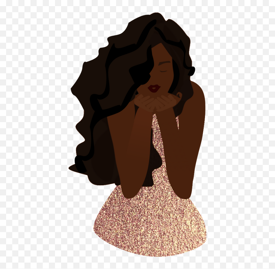 Library Of Afro Hair In Crown Woman Png - Black Girl Valentine Day Art Emoji,Afro Clipart