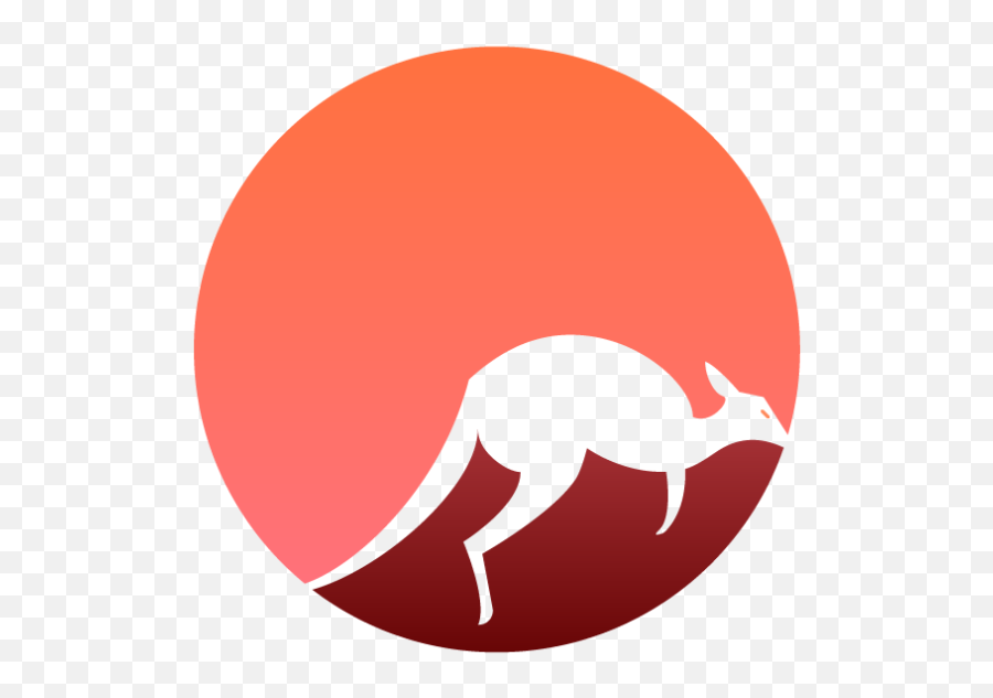 Australian Desert - Eastern Grey Kangaroo Emoji,Sunset Logo