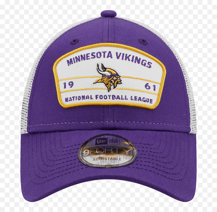 Minnesota Vikings New Era Purplewhite Loyalty Trucker 9forty Snapback Hat - For Baseball Emoji,Minnesota Vikings Logo