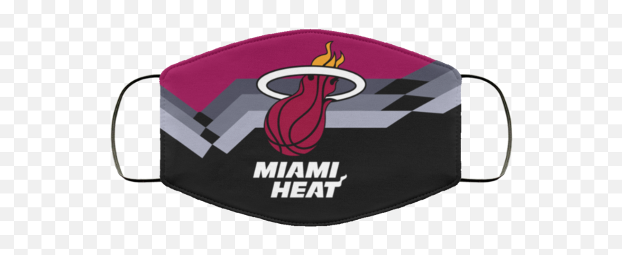 Miami Heat Nba Basketball Face Mask - Miami Heat Logo Emoji,Nba Logo Face Mask