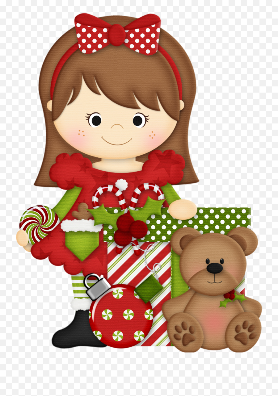 Vintage Christmas - Christmas Girl Clipart Png Download Girl Clipart Christmas Emoji,Vintage Christmas Clipart