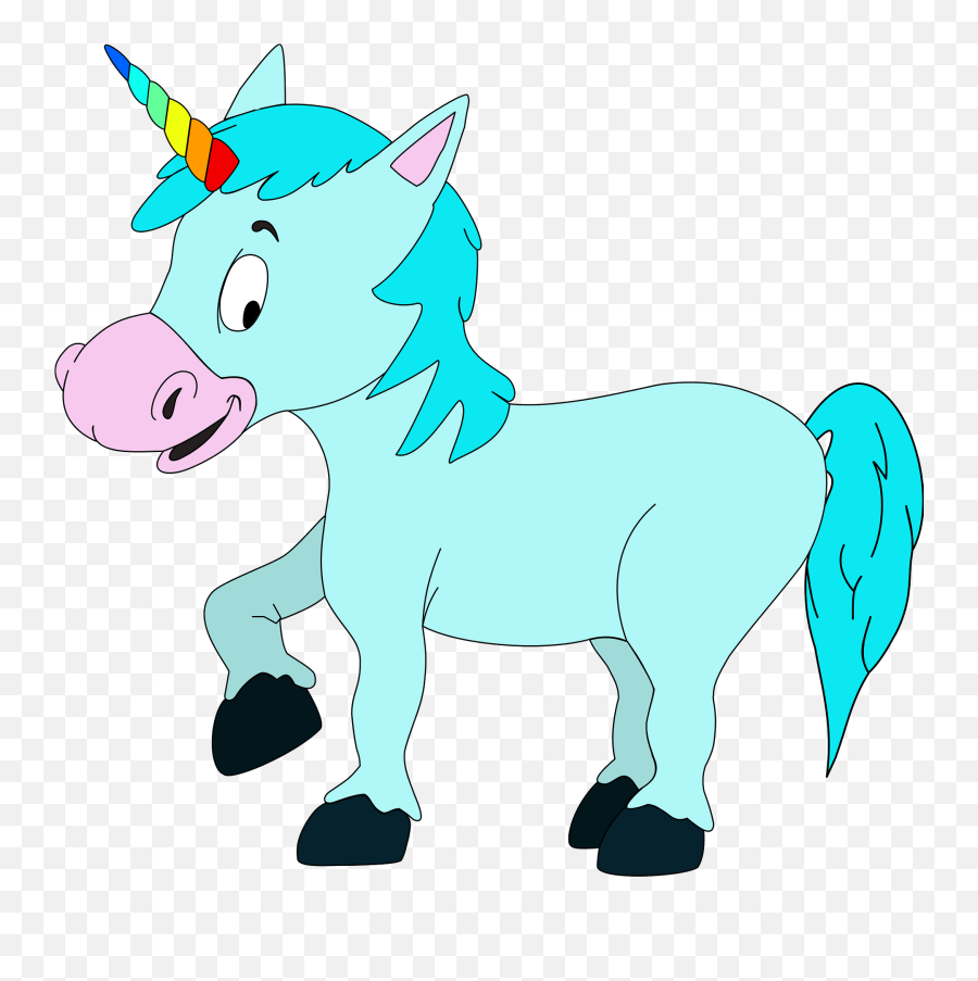 Blue Unicorn Clipart Free Download Transparent Png Creazilla - Blue Unicorn Free Emoji,Unicorn Clipart