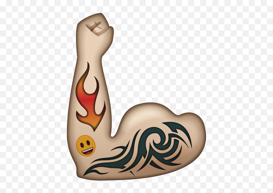 Flexing Arm Emoji - Animal Figure,Muscle Emoji Png