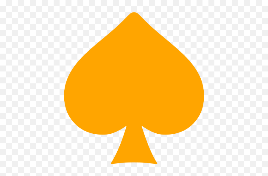 Orange Spades Icon - Free Orange Gamble Icons Spade Logo Png Orange Emoji,Spade Logo