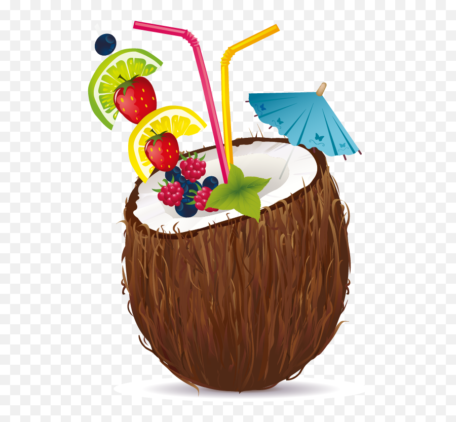 Coconut Drink Png - Juice Cocktail Coconut Water Coconut Emoji,Juice Clipart Black And White
