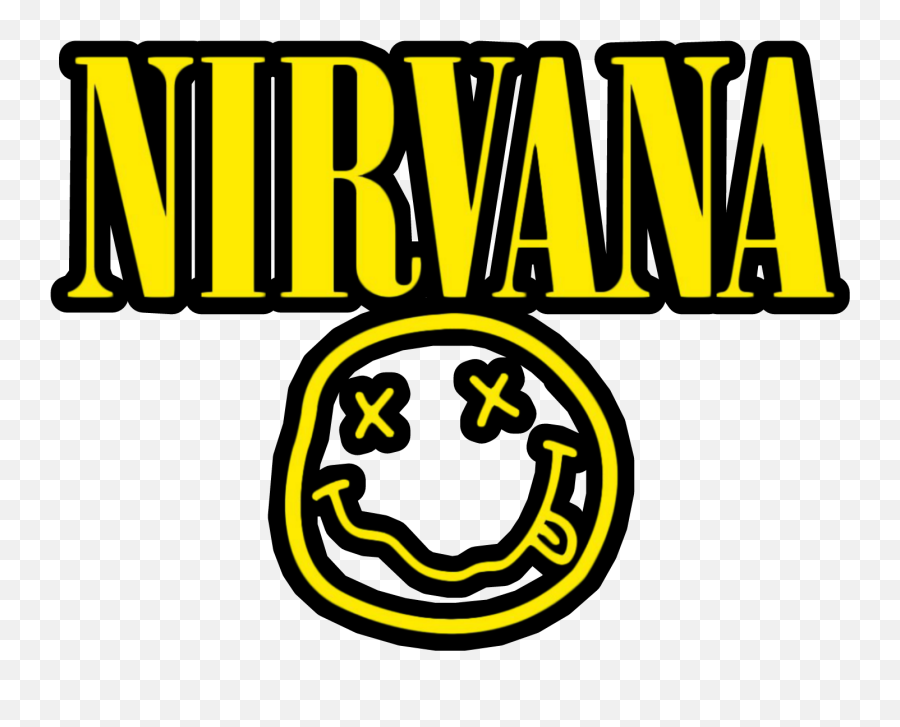 Yellow Logo Nirvana Rock Music Sticker By Cutegirl - Nirvana Band Logo Hd Emoji,Nirvana Logo