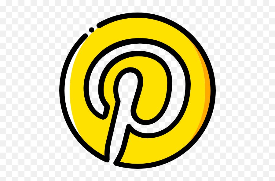 Pinterest - Social Icons Yellow Pinterest Logo Emoji,Pintrest Logo