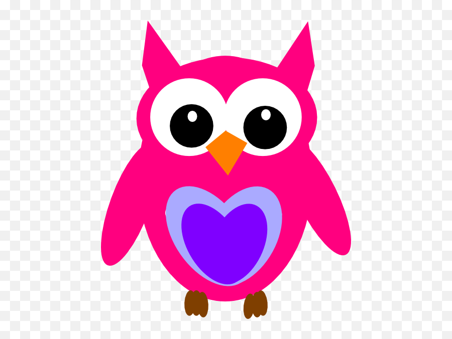 Hot Pink Owl Clip Art At Clkercom - Vector Clip Art Online Hot Pink Owl Emoji,Hot Clipart