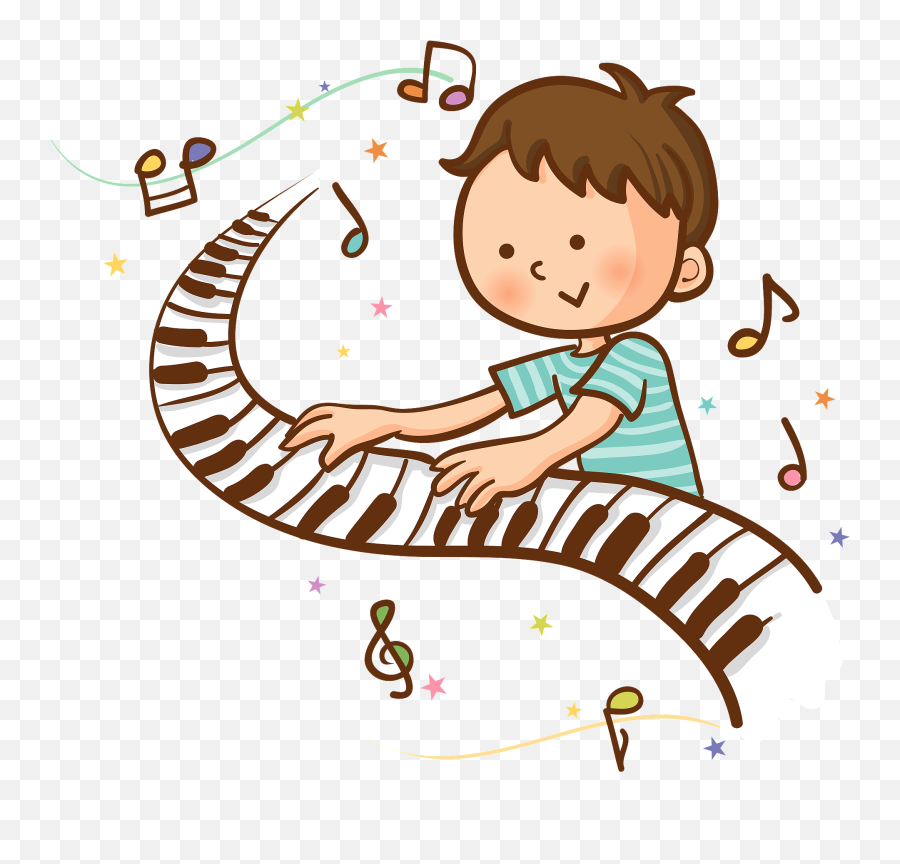 Boy Is Playing Piano Clipart Free Download Transparent Png - Playing Piano Boy Cartoon Emoji,Piano Clipart